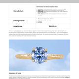 1.40ct Round Blue Precision Cut Montana Sapphire Evergreen Carved 4 Prong Solitaire in 18k Yellow Gold