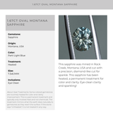 1.67CT OVAL MONTANA SAPPHIRE, PARTI LIGHT BLUE YELLOW, 7.3X6.1MM