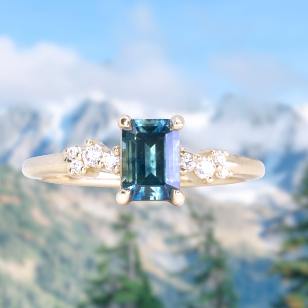 Engagement Yogo Sapphire Earrings MONTANA SAPPHIRE 4MM HOOP EARRINGS