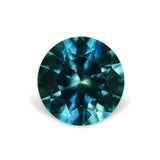 1.50CT ROUND PRECISION CUT MONTANA SAPPHIRE, DEEP TEAL BLUE GREEN, 6.8MM