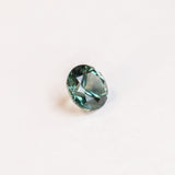 2.25CT ROUND PRECISION CUT MONTANA SAPPHIRE, MEDIUM GREENISH TEAL, 7.74X5.13MM
