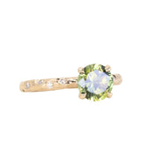 Evergreen 4-Prong Solitaire with Embedded Diamonds, Stackable - Setting