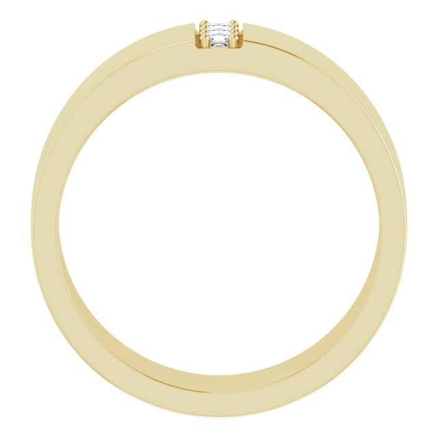 Asscher Cut Diamond Ravine Band - 8mm Recycled Gold Wedding band with diamonds by Anueva Jewelry