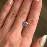 2.40CT ROUND PRECISION CUT MONTANA SAPPHIRE, MAUVE PURPLE-PINK, 8X5.5MM UNTREATED