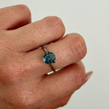 1.94CT ELONGATED CUSHION MONTANA SAPPHIRE, OCEAN BLUE TEAL, 7.62X6.32X4.84MM, UNTREATED
