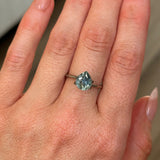 2.23CT PEAR MONTANA SAPPHIRE, PARTI MINTY TEAL, 9X7.4MM, UNTREATED