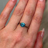 1.44CT ROUND PRECISION CUT MONTANA SAPPHIRE, BLUE, 6.85X4.40MM