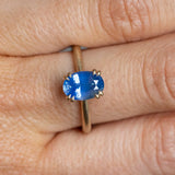 Hidden Diamond Halo Double Prongs, Stackable - Setting