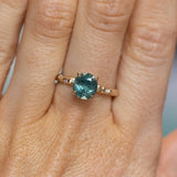 Evergreen 4-Prong Solitaire with Embedded Diamonds, Stackable - Setting