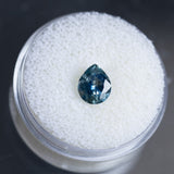 1.36CT PEAR MONTANA SAPPHIRE, PARTI BLUE WHITE, 7.76X6.42X3.89MM, UNTREATED