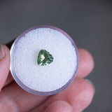 1.25CT TRILLION MONTANA SAPPHIRE, BRIGHT SPRING GREEN WITH YELLOW, 6.8MM