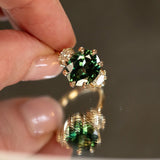 Antique Inspired Three Stone Diamond Band - Setting