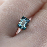 0.71CT RADIANT CUT MONTANA SAPPHIRE, 5.66X4.19MM