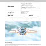 0.80ct Untreated Montana Sapphire and Princess Cut Diamond Rapids Low Profile Ring in 14k Yellow Gold