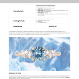 0.81ct Round Light Blue Grey Montana Sapphire and Diamond Starry Night Low Profile Solitaire in 14k Yellow Gold