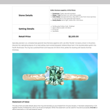0.83ct Untreated Teal Montana Sapphire Evergreen Carved 4 Prong Solitaire in 14k Yellow Gold