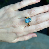 4.25CT ELONGATED CUSHION MONTANA SAPPHIRE, MEDIUM TEAL BLUE, UNTREATED, 11.87X8.18x5.12MM - APPRAISED STONE