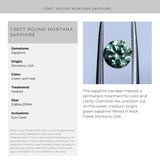 1.06CT ROUND MONTANA SAPPHIRE, GREEN WITH TEAL, 5.86X4.23MM, EARLY ACCESS