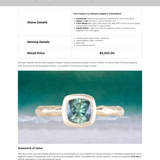 1.13ct Cushion Cut Rock Creek Montana Sapphire Low Profile Bezel Ring with Evergreen Texture and Milgrain in 14k Yellow Gold