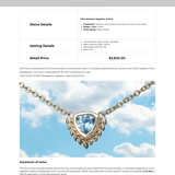 1.19ct Untreated Trillion Blue Montana Sapphire Vine Frame Necklace in 14k Yellow Gold