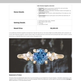 1.20ct Round Blue Montana Sapphire and Diamond Starry Night Low Profile Solitaire in 14k Yellow Gold