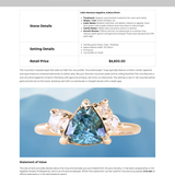1.23ct Teal Montana Sapphire and Genuine Antique Diamond Mountainscape Ring in 14k Yellow Gold