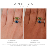 1.42ct Oval Blue Montana Sapphire Low Profile 4 Prong East-West Solitaire in 14k Yellow Gold