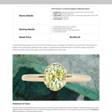 1.27ct Bright Yellow Green Precision Cut Montana Sapphire Scallop Cup Solitaire in 14k Yellow Gold