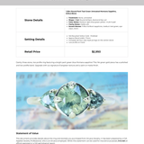 1.28ct Round Parti Teal Green Untreated Montana Sapphire and Trillion Parti Sapphire Low Profile Ring in 14k Green Gold