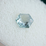 1.35CT HEXAGON ROSECUT MONTANA SAPPHIRE, SEAFOAM GREEN, 6.21X7.3MM