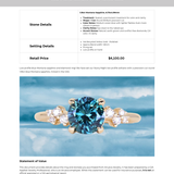 1.35ct Round Blue and Montana Sapphire and Diamond Starry Night Low Profile Solitaire in 14k Yellow Gold