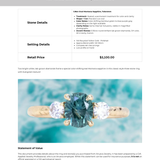 1.36ct Oval Montana Sapphire and Lab Diamond Three Stone Ring in 14K Yellow Gold with Evergreen Texture