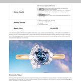 1.37ct Midnight Purple-Blue Montana Sapphire Oval and Diamond Asymmetrical Cluster Ring in Two Tone 18k Yellow and Platinum