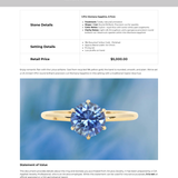 1.37ct Round Precision Cut Ceylon Blue Montana Sapphire Lotus Solitaire in 18k Yellow Gold