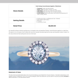 1.40ct Fantasy Carved Untreated Montana Sapphire and Antiqued Diamond Halo ring in 14k Yellow Gold