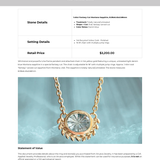 1.40ct Oval Fantasy Cut Montana Sapphire Vine Frame Necklace in 14k Yellow Gold