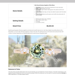 1.43ct Round Light Spring Green Montana Sapphire and Diamond Starry Night Low Profile Solitaire in 18k Yellow Gold