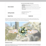 1.43ct Round Light Spring Green Montana Sapphire and Diamond Starry Night Low Profile Solitaire in 18k Yellow Gold