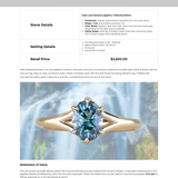 1.46ct Oval Precision Cut Montana Sapphire Low Profile Six Prong Split Shank Solitaire in 14k Yellow Gold
