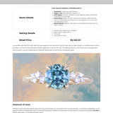 1.47ct Round Untreated Montana Sapphire and Diamond Starry Night Low Profile Solitaire in 14k Yellow Gold