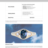 1.51ct Oval Blue Untreated Montana Sapphire Signet Style Ring with Diamonds in 14k Yellow Gold