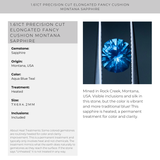 1.61CT PRECISION CUT ELONGATED FANCY CUSHION MONTANA SAPPHIRE, VIBRANT ROYAL BLUE, 7X6X4.2MM EARLY ACCESS
