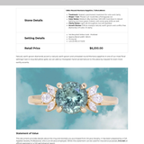 1.85ct Round Montana Sapphire Marquise Diamond Cluster Ring in 14k Yellow Gold