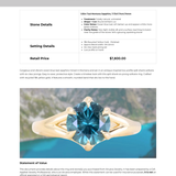 1.93ct Ocean Blue Teal Montana Sapphire Low Profile Six Prong Split Shank Solitaire in 18k Yellow Gold