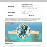 1.93ct Oval Silky Teal Montana Sapphire Scallop Cup Solitaire in 18k Yellow Gold