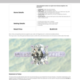 1.94ct Elongated Cushion Cut Light Green Montana Sapphire and French Set Diamond Solitaire in 14K White Gold