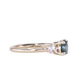 1.06ct Round Blue Montana Sapphire and Diamond Starry Night Low Profile Solitaire in 14k Yellow Gold