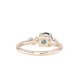 1.06ct Round Blue Montana Sapphire and Diamond Starry Night Low Profile Solitaire in 14k Yellow Gold
