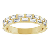 Double Stacked Baguette Diamond Band