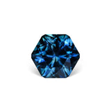 2.74CT HEXAGON PRECISION CUT MONTANA SAPPHIRE, BLUE GREEN, 8.7x5.5MM